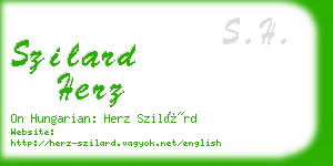 szilard herz business card